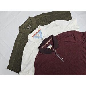 Lot Of 3 Carbon 2 Cobalt Polo Shirt Mens Large Short Sleeve Casual Summer